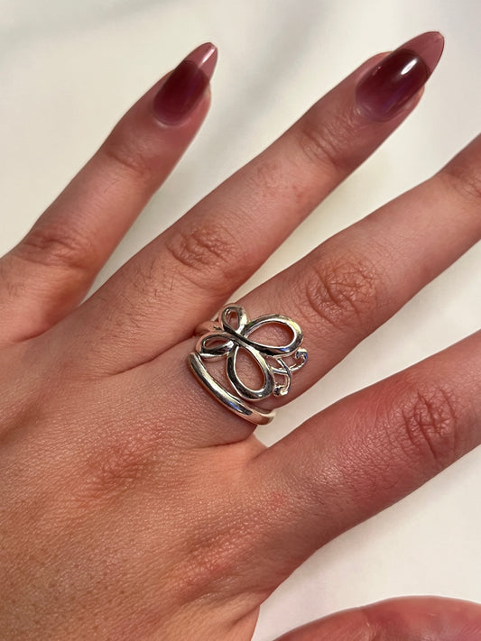 Sterling Silver Butterfly Wrap Ring
