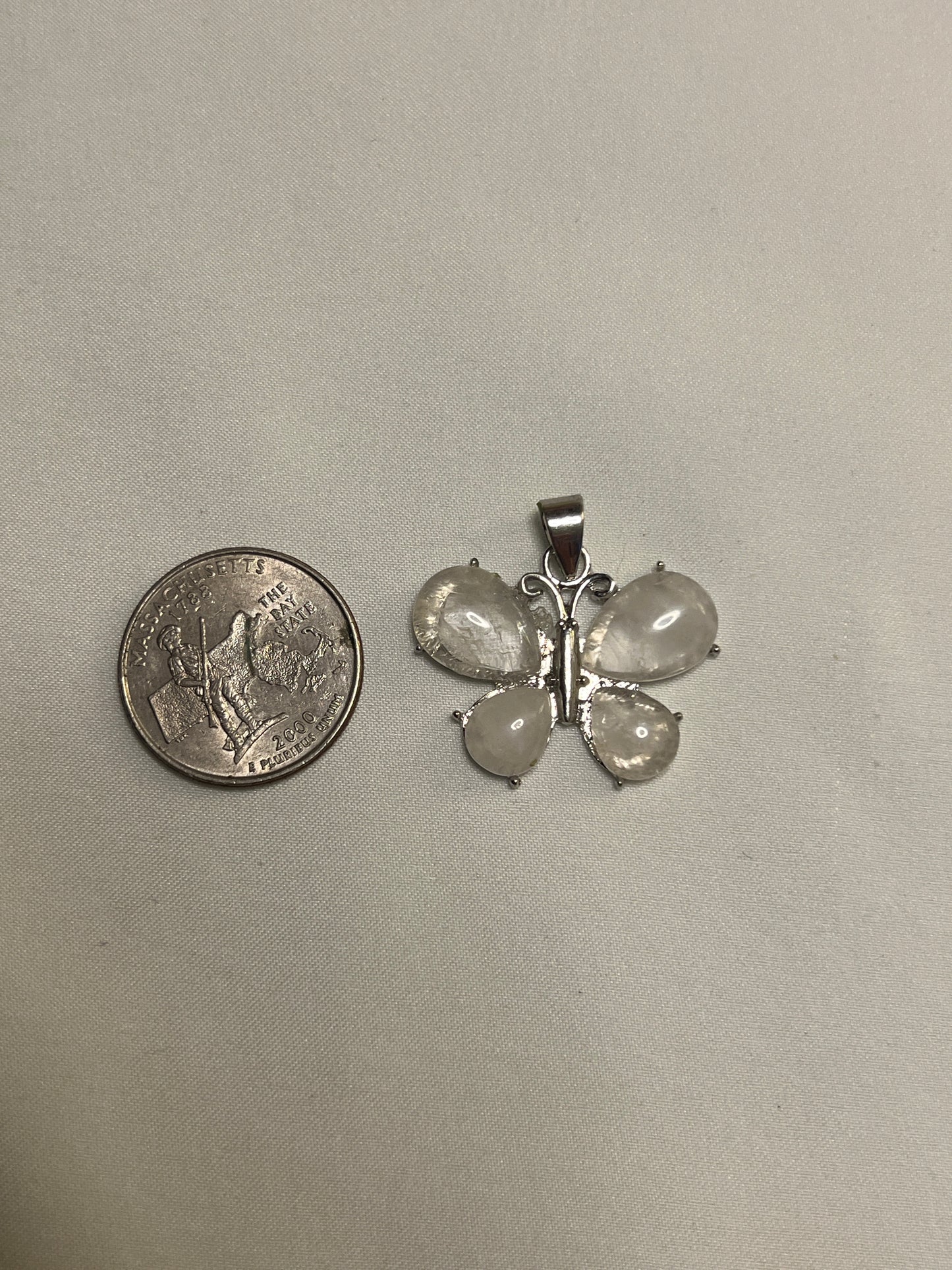 Crystal Clear Butterfly Pendant