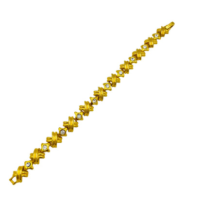 Diamanté Gold-Toned Bracelet