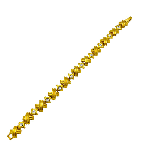 Diamanté Gold-Toned Bracelet