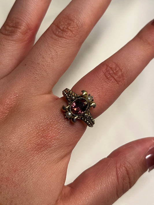 1970s Avon Purple Pearly Ring