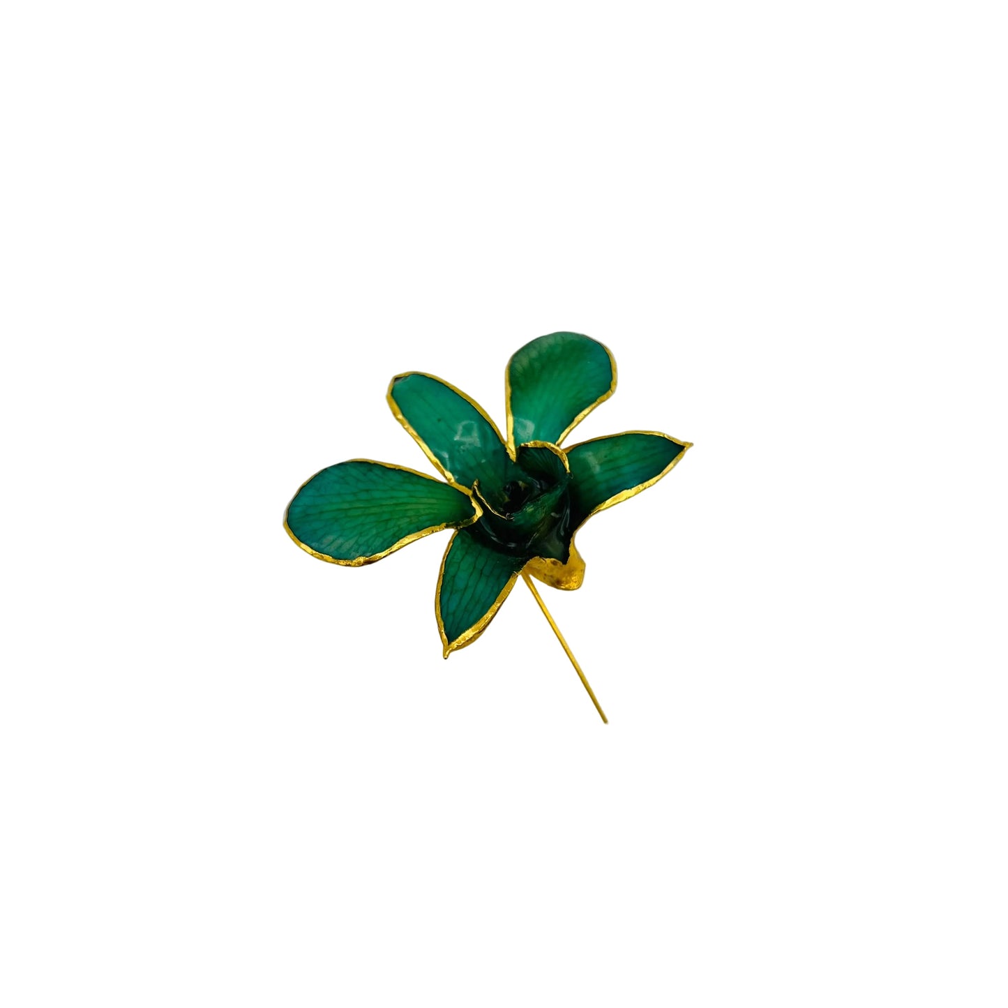 Green Orchid Pin