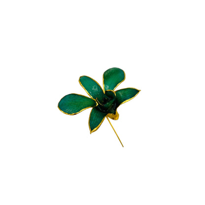 Green Orchid Pin