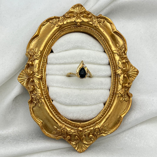 Tear Drop Black Onyx Ring