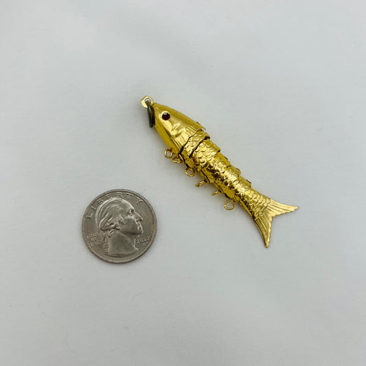 Fish Charm with Ruby-Toned Eyes