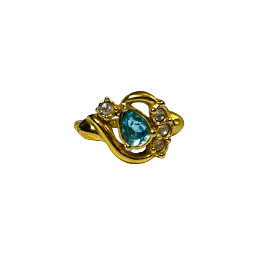 1992 Avon Aqua Gemstone Ring