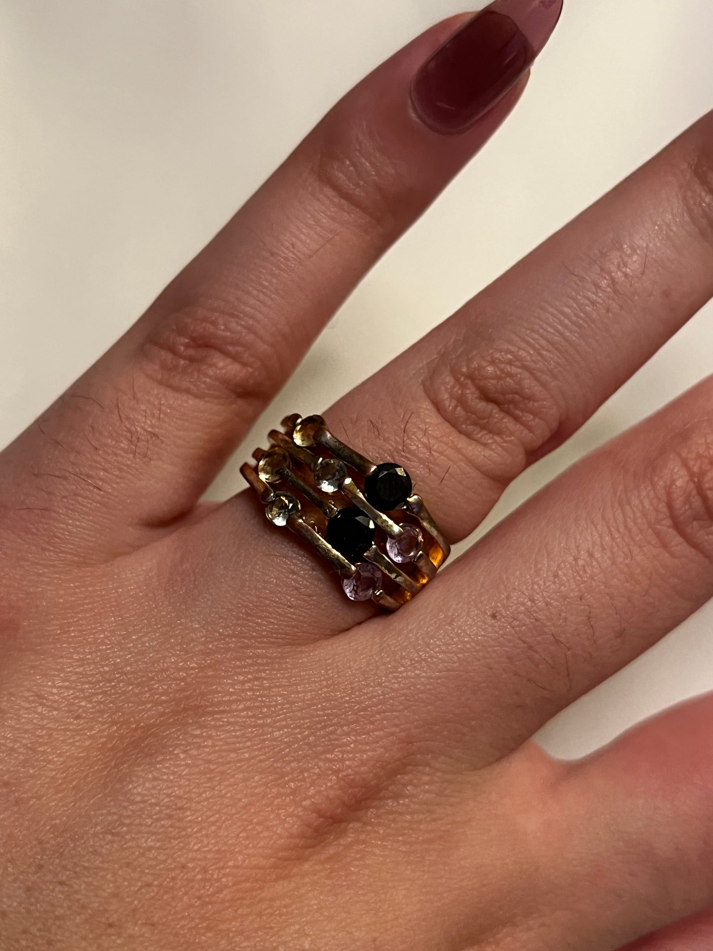 Multi-Gemstone Stack Ring