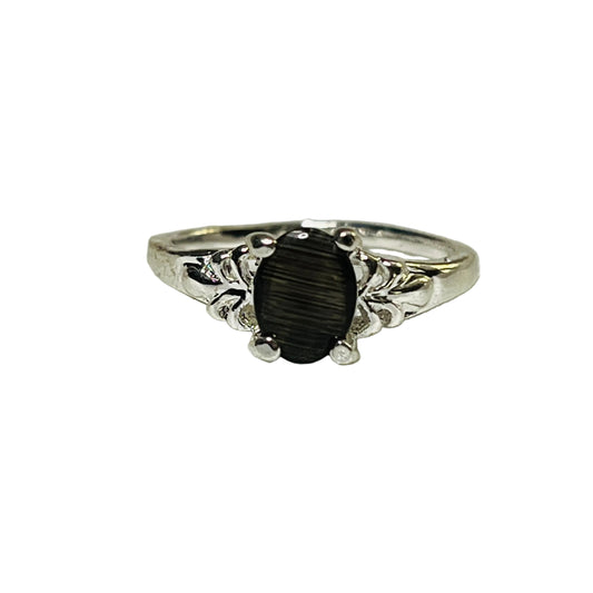 Smokey Quartz Cats Eye Ring