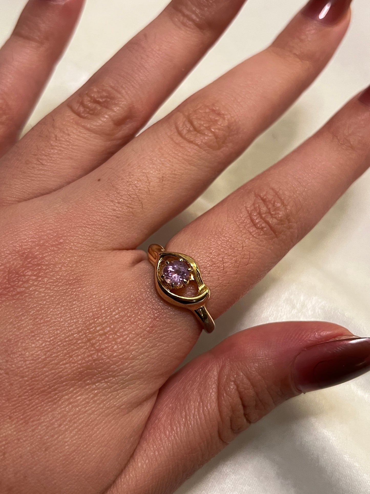 Avon Pink Gemstone Ring