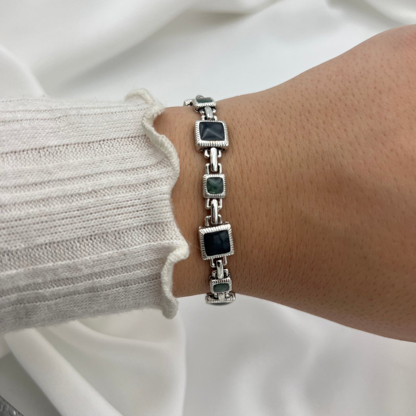 Silver-Toned Colored Bracelet